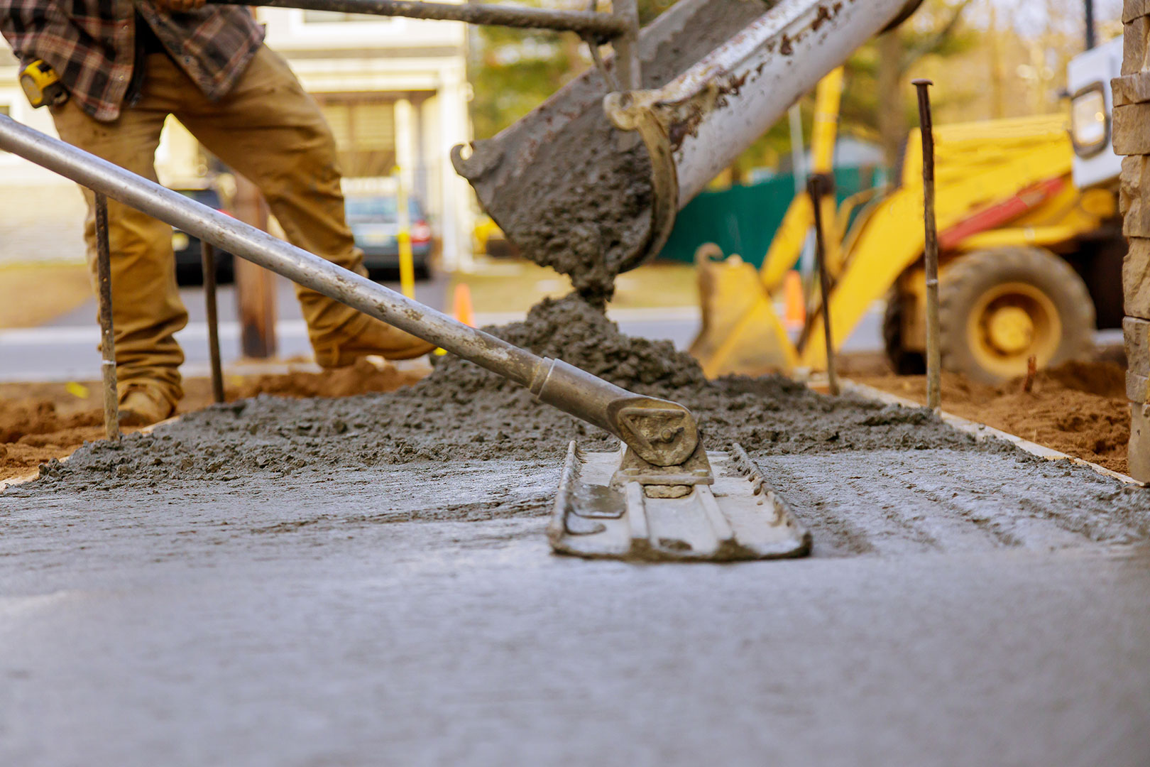 Flatwork concrete slab